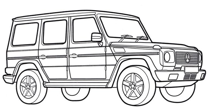 Раскраски Мерседес Бенц g500