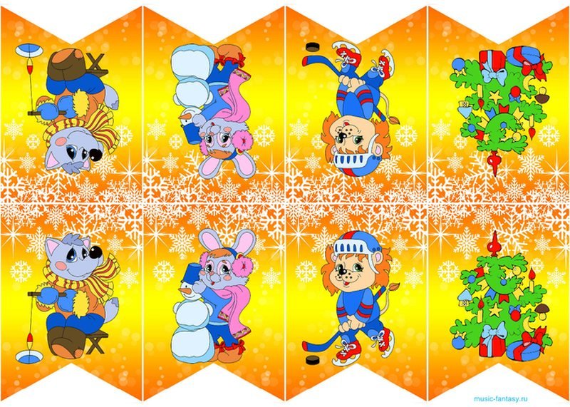 Новогодняя гирлянда из флажков