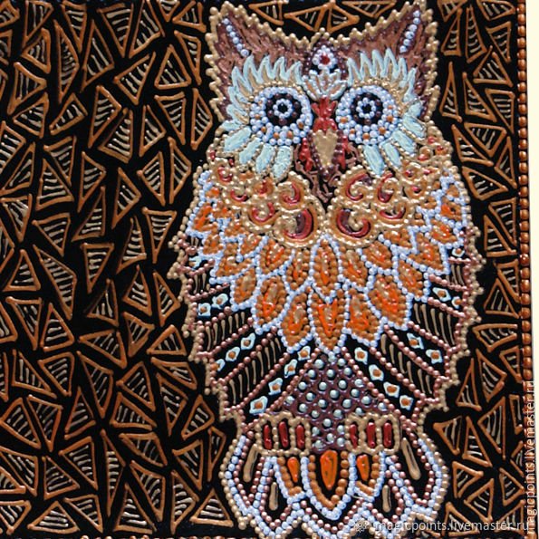 Сова в точечной технике