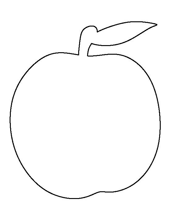 Трафарет яблока для вырезания