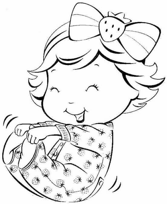 Девочка раскраска для детей