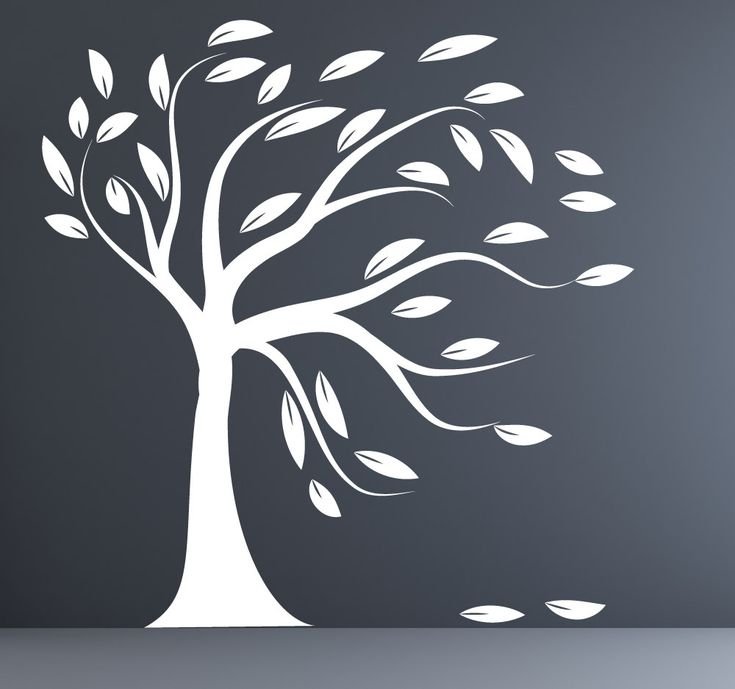 Дерево трафарет для рисования
