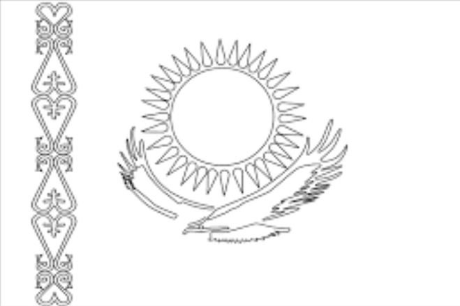 Флаг РК раскраска