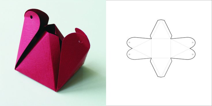 Развертка упаковки для подарка