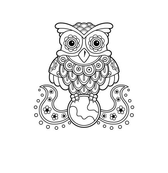 Сова орнамент