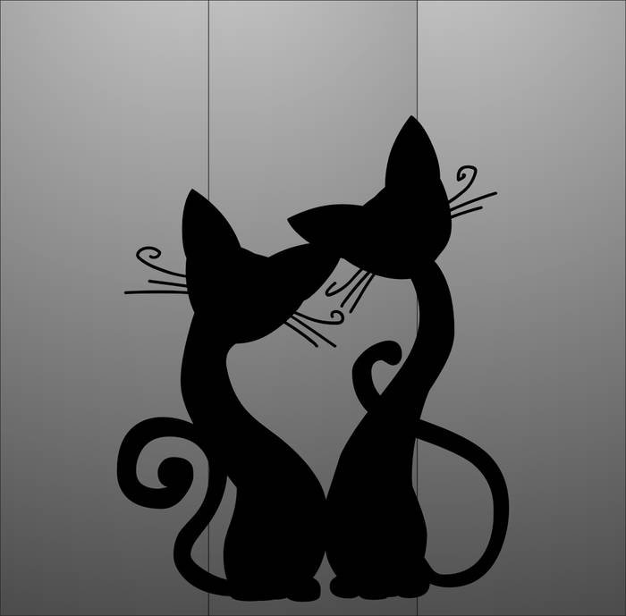 Трафарет кошки