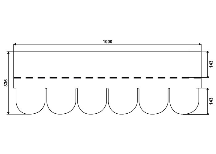 Трафарет черепицы крыши