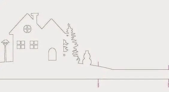 Домик трафарет