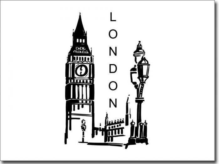 Лондон Биг Бен силуэт