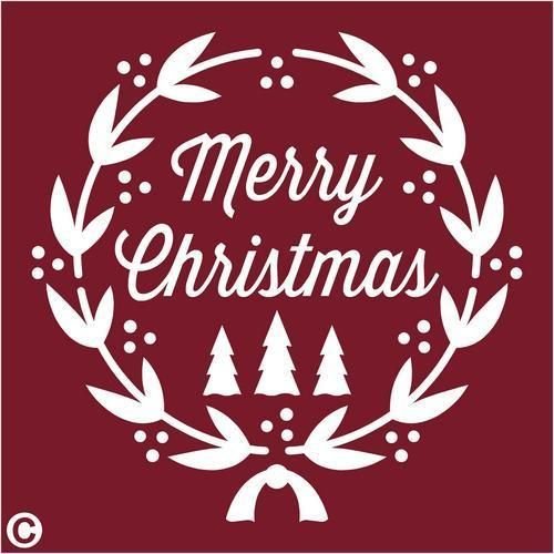 Merry Christmas надпись трафарет