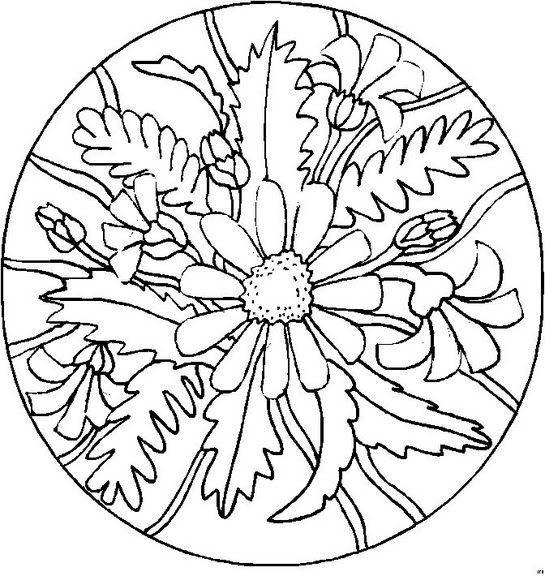 Цветочный узор в круге