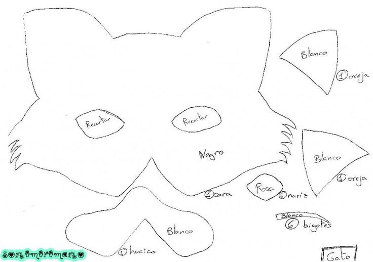 Маска волка из фетра