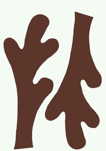 Трафарет "Оленьи рога"