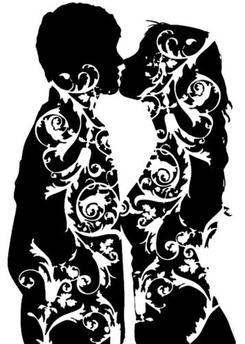 Силуэт влюбленной пары