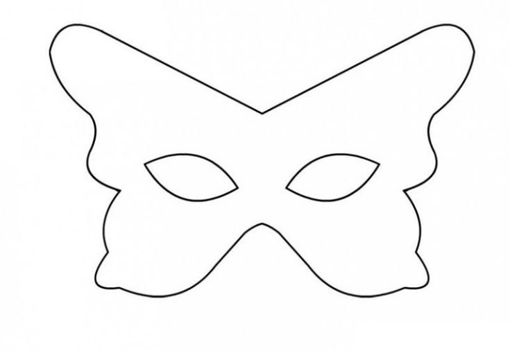 Маска трафарет для детей