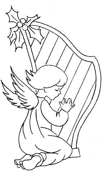 Ангел раскраска