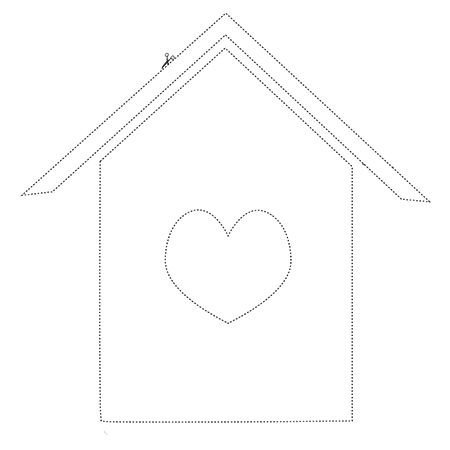 Скворечник трафарет