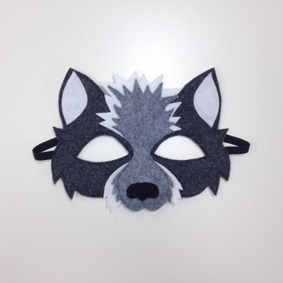 Маска волк фетр