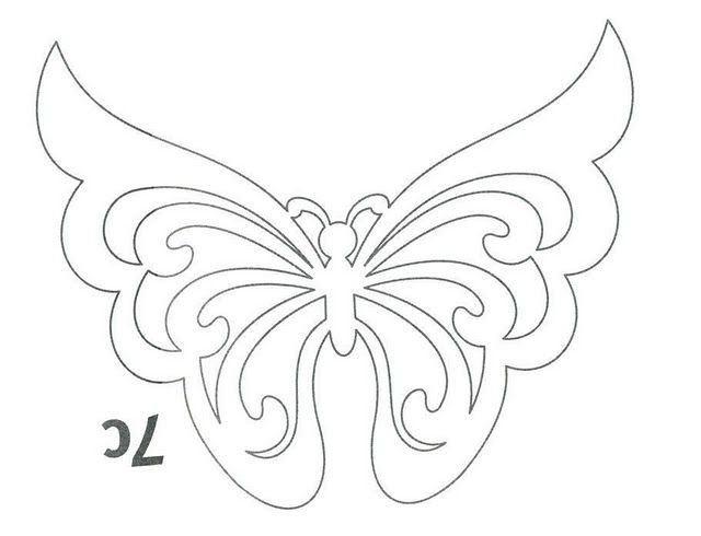 Ажурные бабочки для вырезания