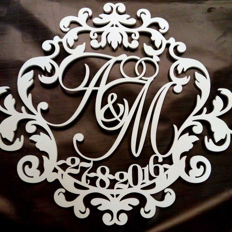 Свадебные Монограммы из фанеры