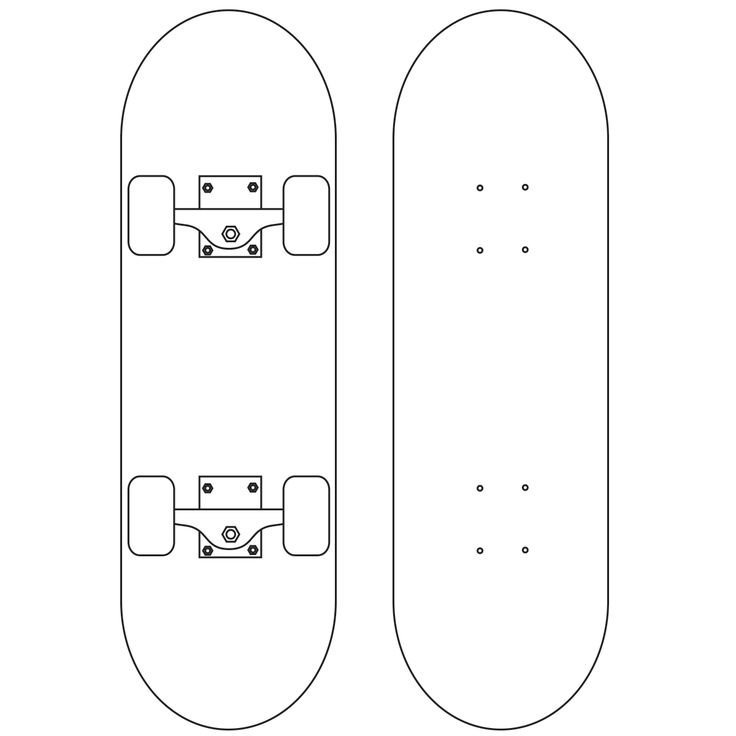 Скейтборд референс сбоку