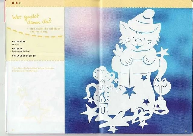 Вытынанки на окна на новый год кота