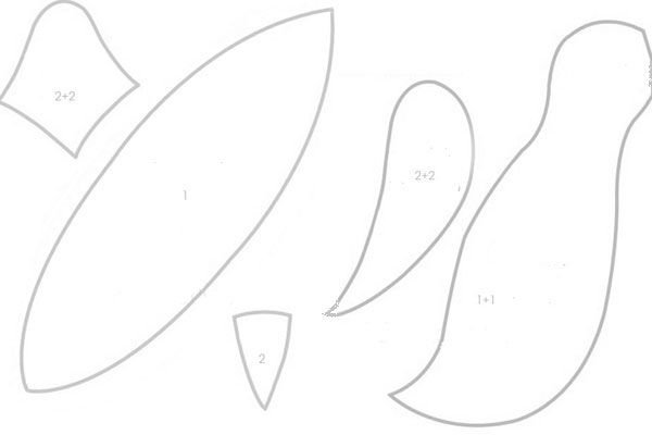 Лапы пингвина шаблон