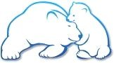Белый медведь трафарет