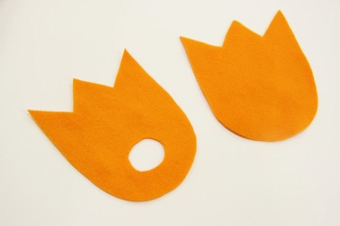 Лапки цыпленка из бумаги