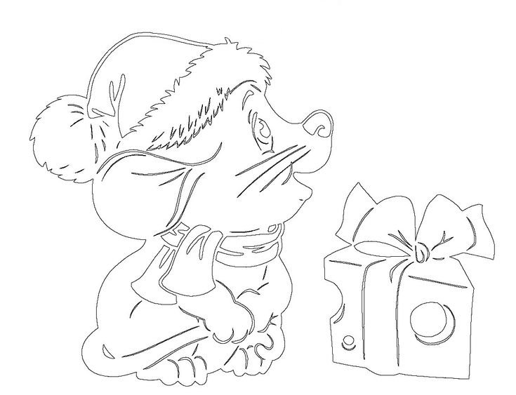 Новогодние зверюшки на окна