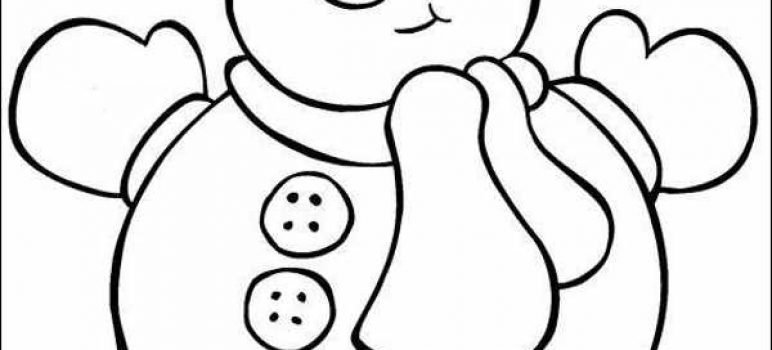 Снеговик трафарет для пряников