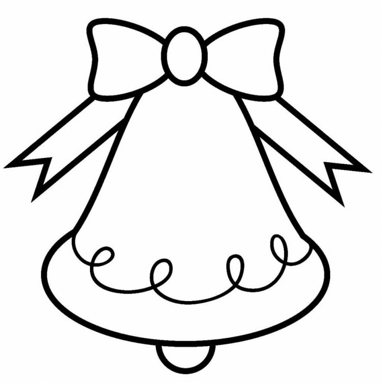 Колокольчик елочная игрушка раскраска для детей