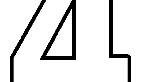 Цифра 4 трафарет