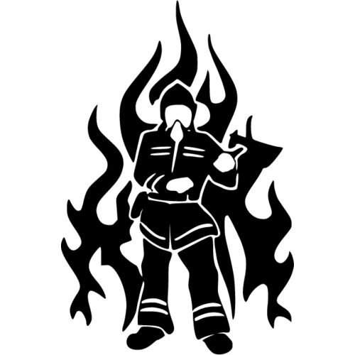 Пожарник черно белый