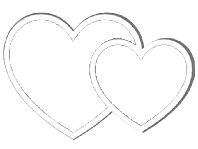 Трафарет сердце для торта