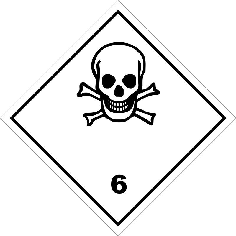 Знак опасности 6.1 токсичные вещества