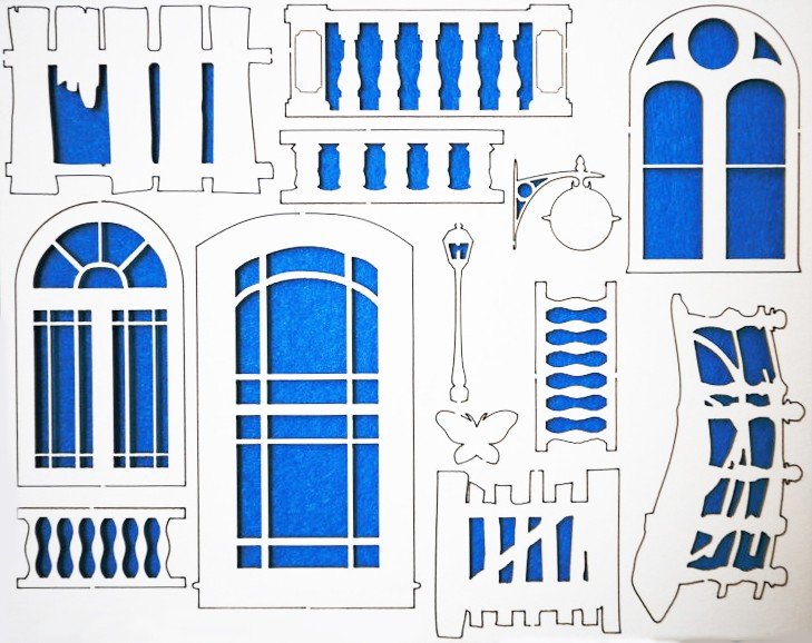 Трафарет двери для домика