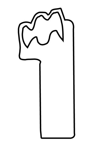 Новогодние цифры трафарет