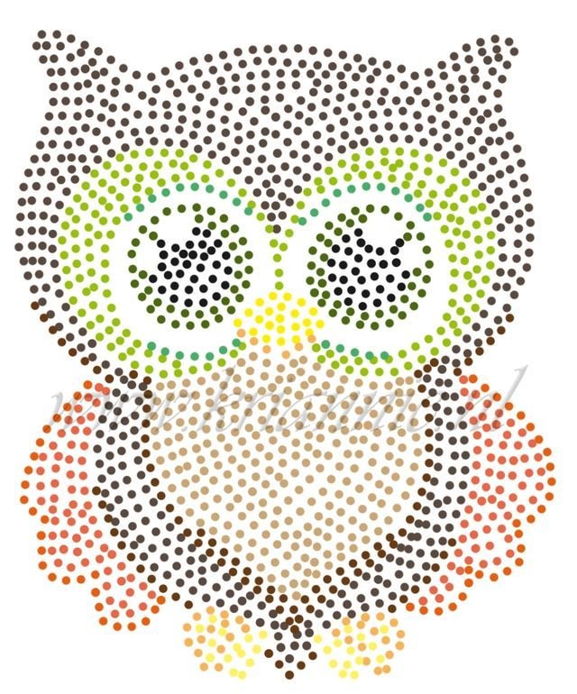 Рисование ватными палочками Сова