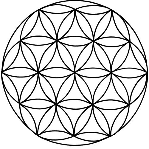 Цветок жизни трафарет