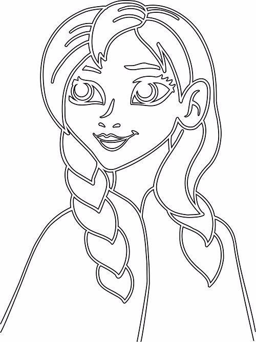 Эльза трафарет для вырезания