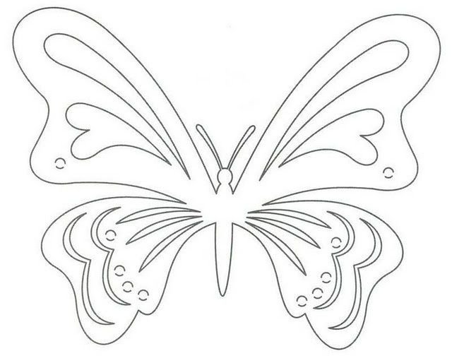 Макет бабочки для вырезания