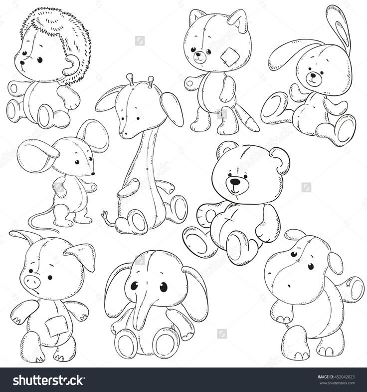 Раскраска зверята для детей