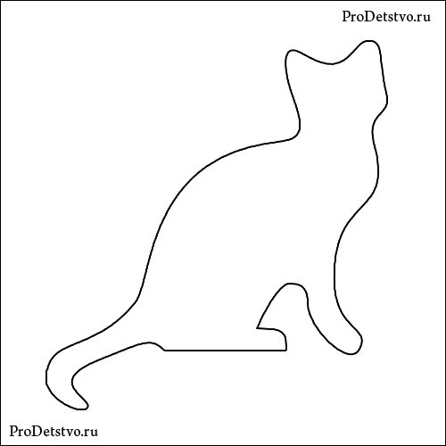 Кошка шаблон для вырезания