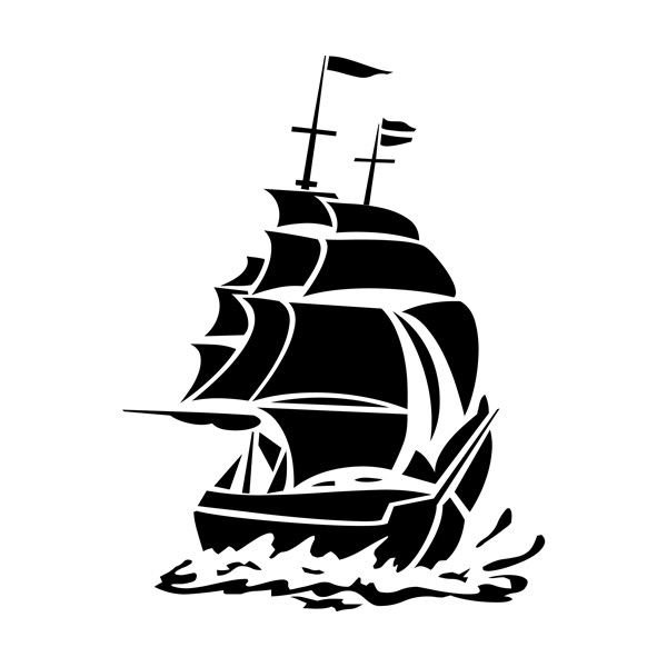 Силуэт парусного корабля