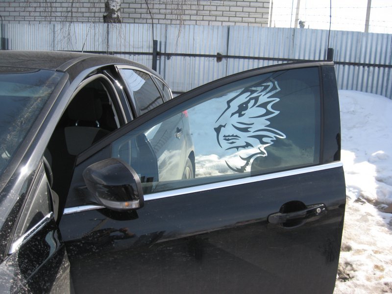 Арт тонировка передних боковых стекол