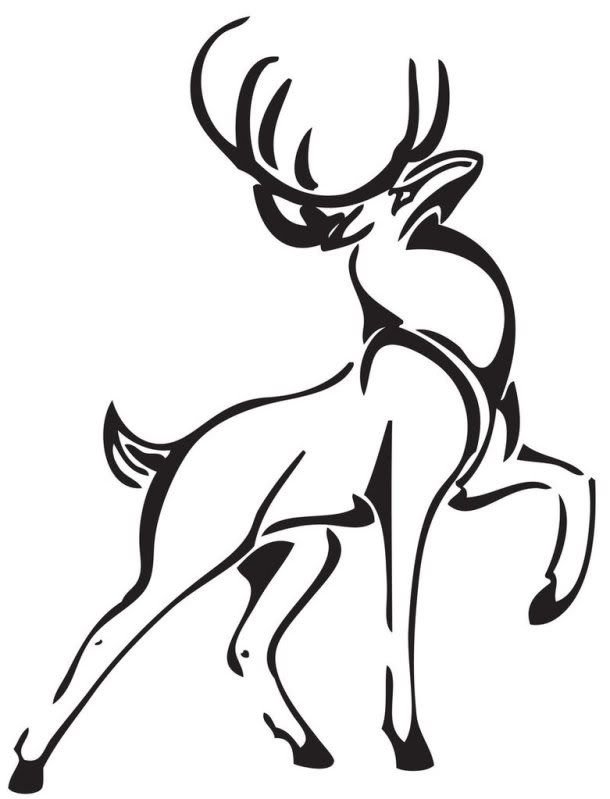 Стилизованное изображение оленя
