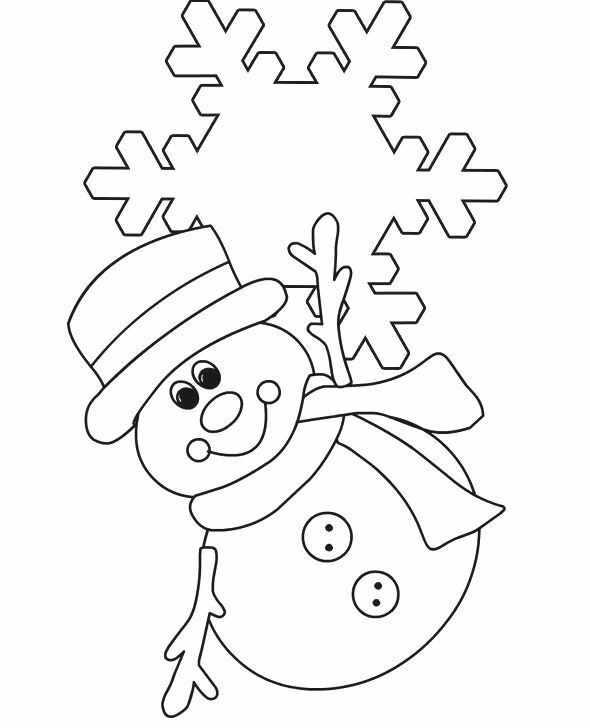 Снеговик трафарет для вырезания