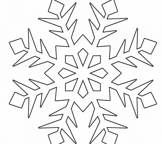 Снежинка трафарет для вырезания