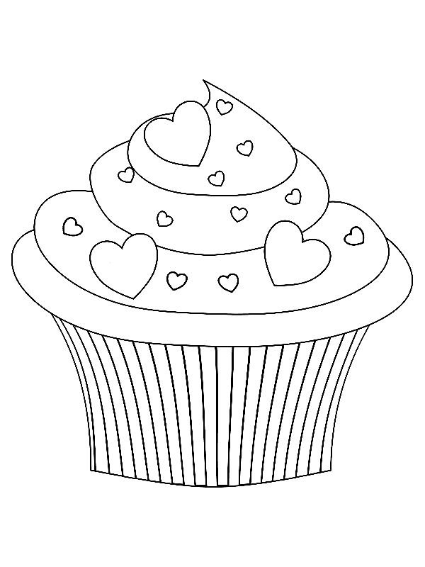 Кекс раскраска